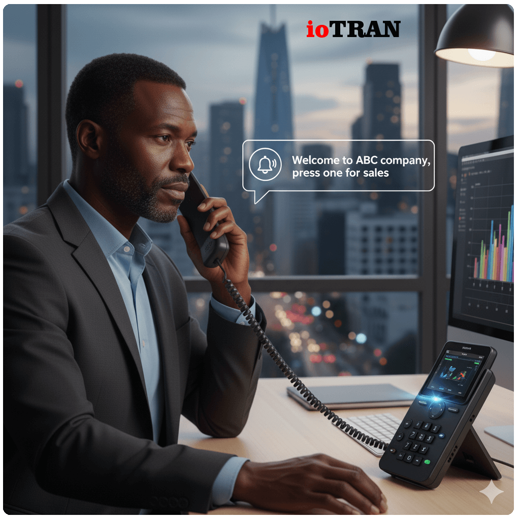 iotran ai creation of Auto Atendant Messages